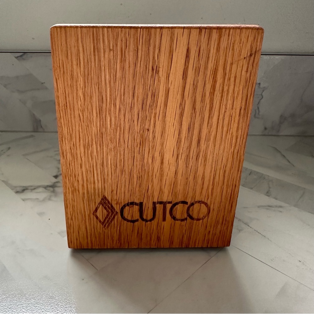 Cutco wooden utensil holder